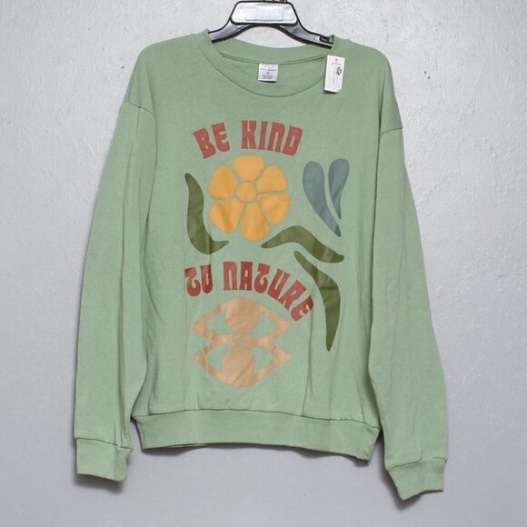 Desert Dreamer nwt crew neck green Be Kind to Nature sweatshirt - Picture 1 of 6